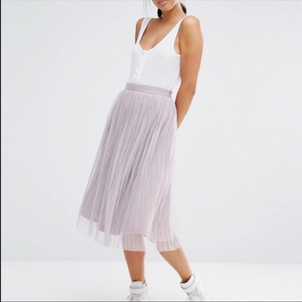 Tulle midi skirt